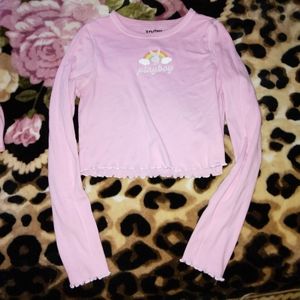 🌈 pink PLAYBOY top with rainbow logo 🌈
